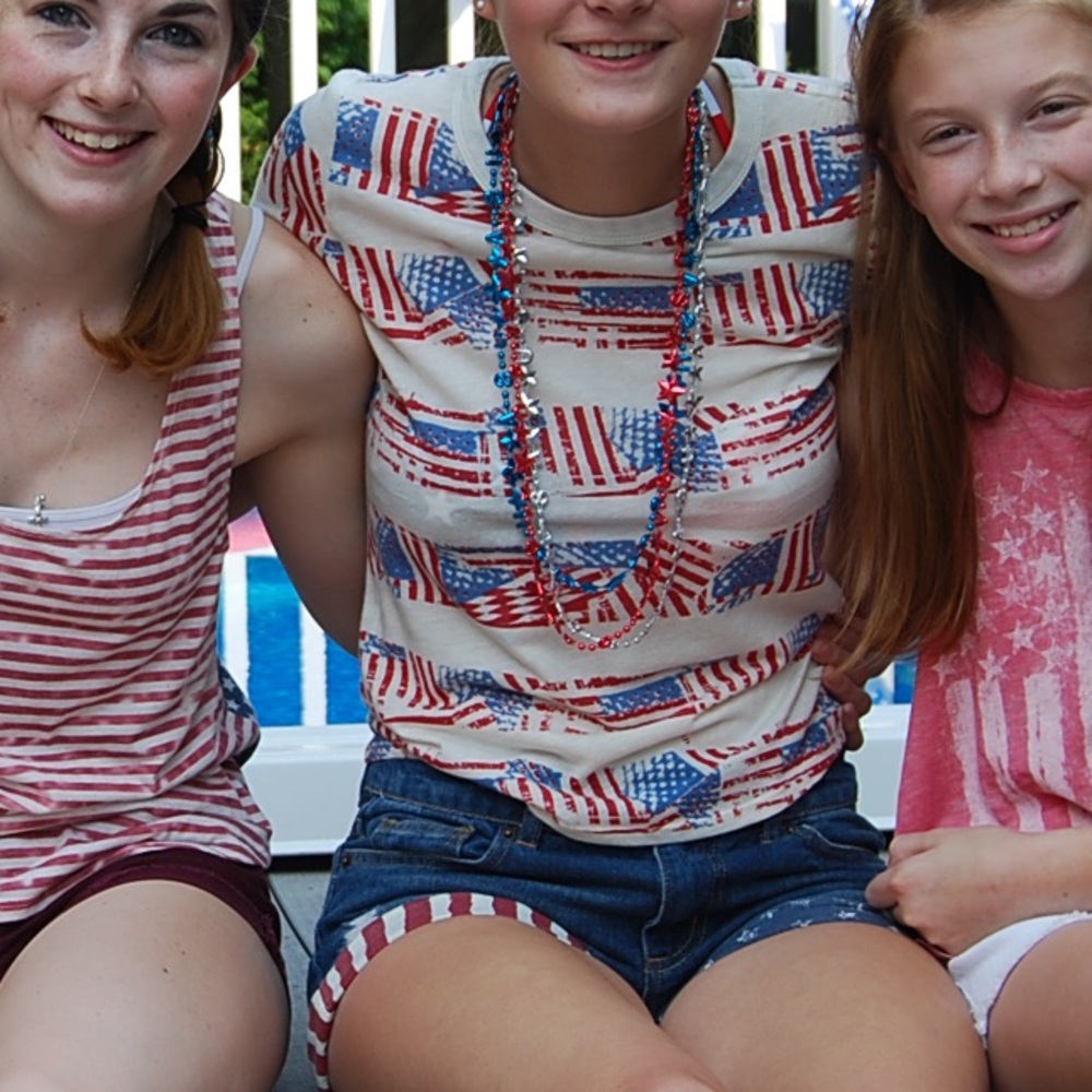 Stripped American flag shirt